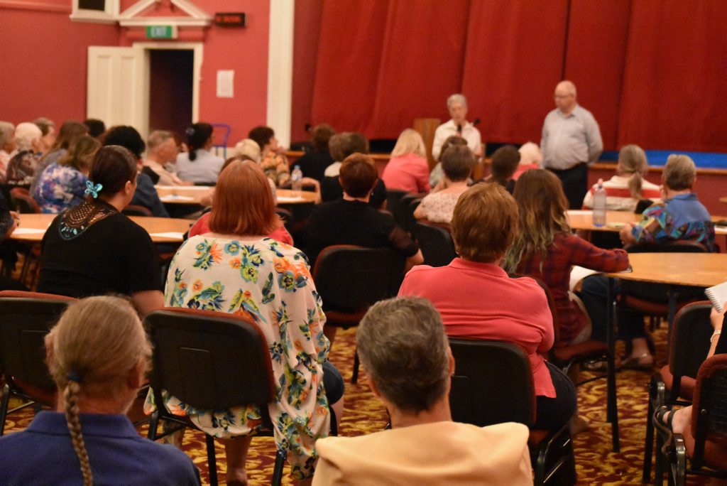More than 100 people gathered for a community meeting about the future of Jumpers and Jazz last night.